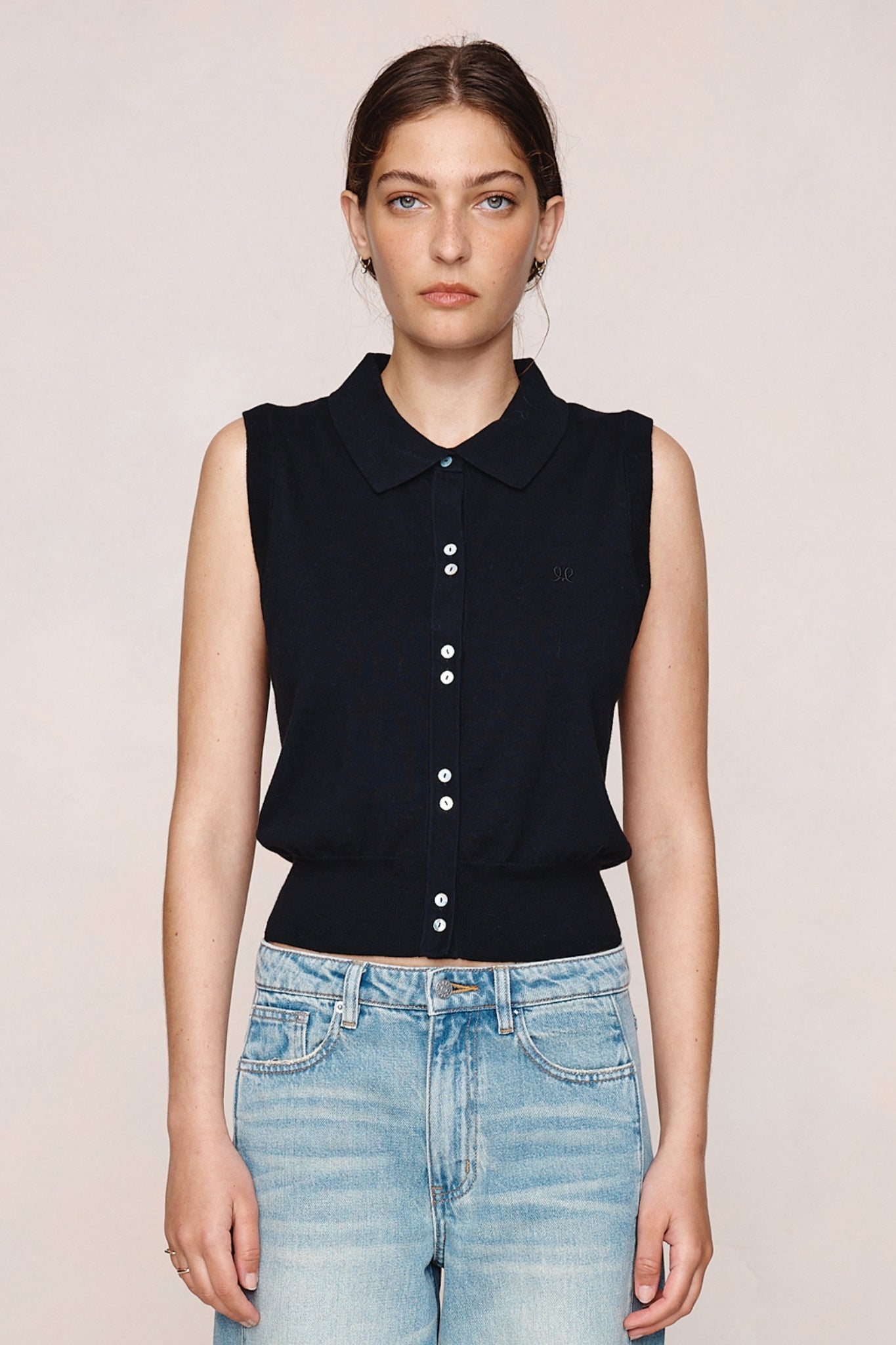 FRANNIE VEST - BLACK
