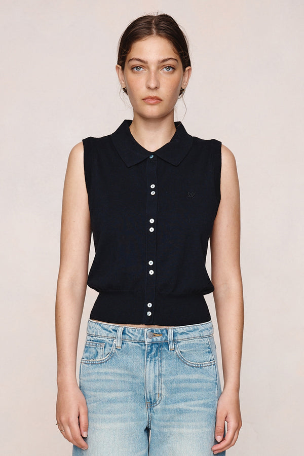 FRANNIE VEST - BLACK