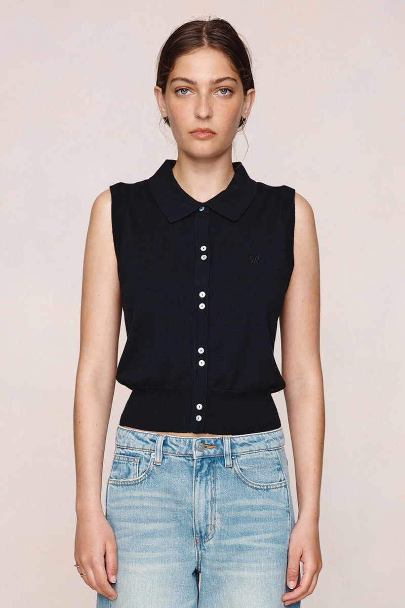 FRANNIE VEST - BLACK