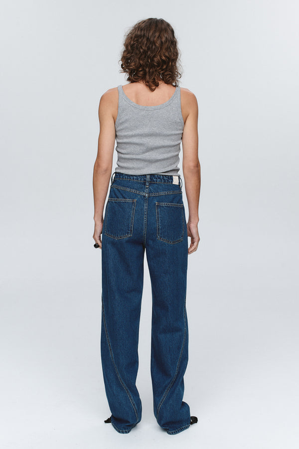 RELAXED CURVE JEAN - WASHED INDIGO