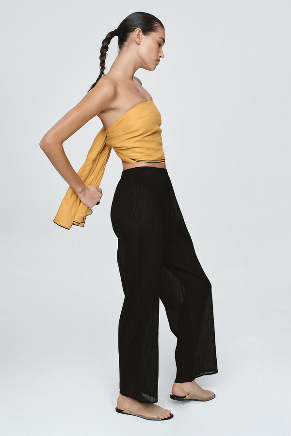 RENEE PANT - BLACK CRINKLE