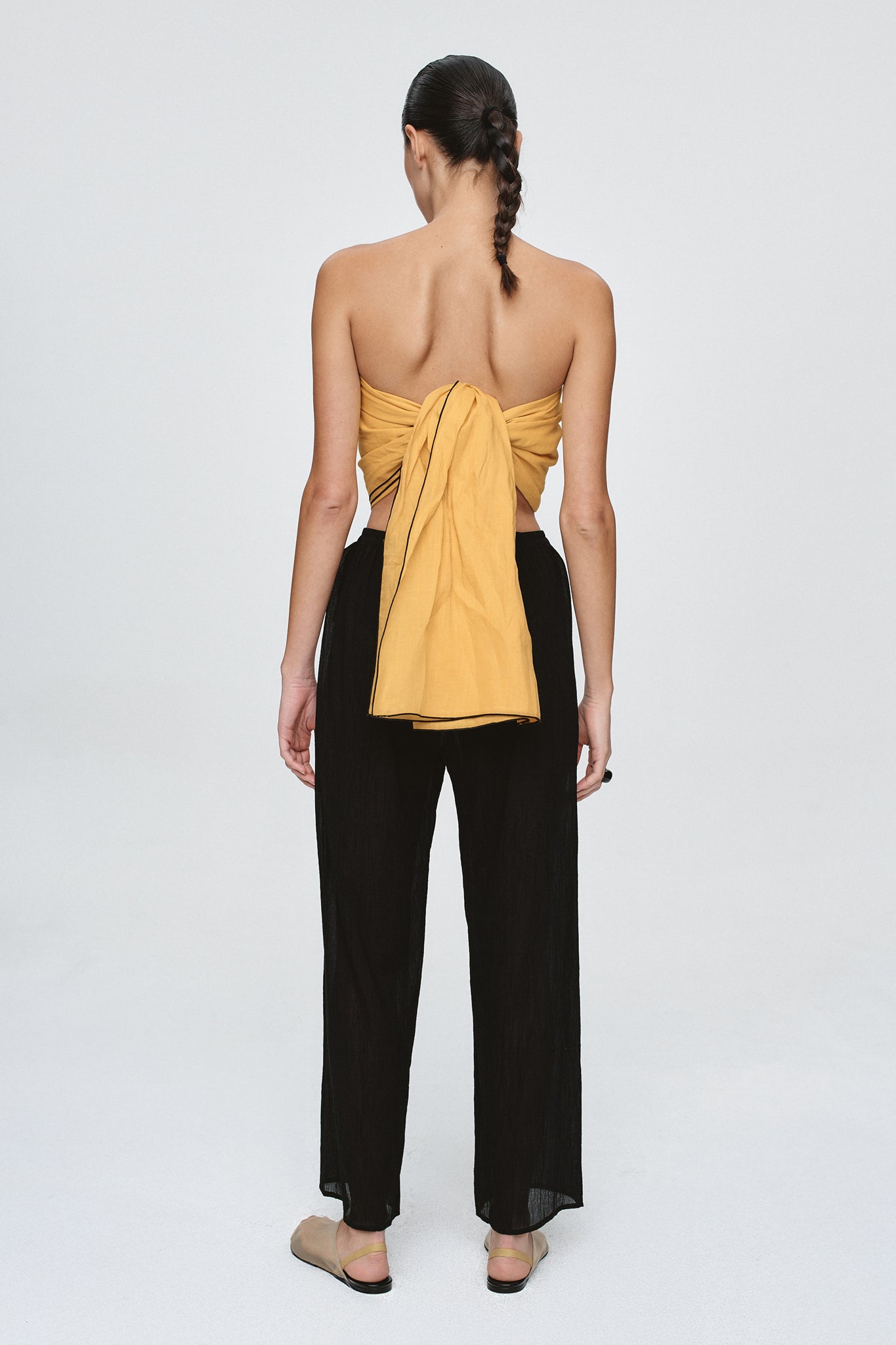 RENEE PANT - BLACK CRINKLE