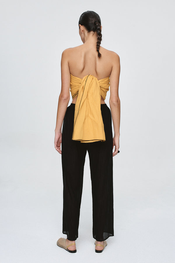 RENEE PANT - BLACK CRINKLE