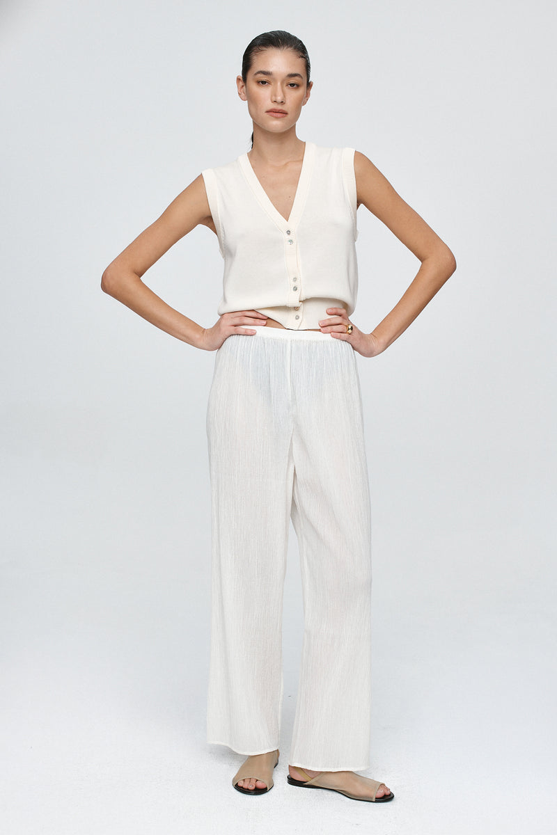 RENEE PANT - IVORY CRINKLE