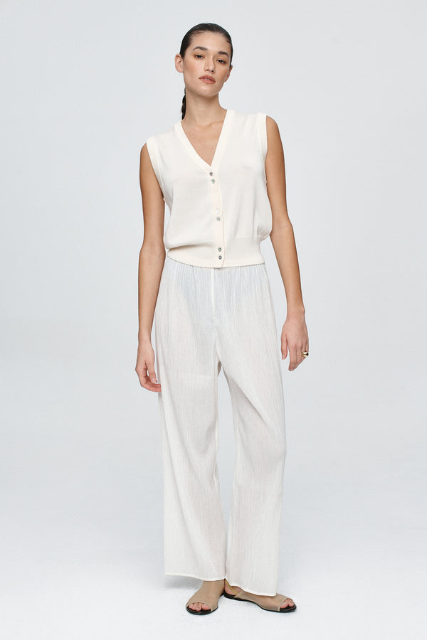 RENEE PANT - IVORY CRINKLE