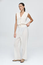 RENEE PANT - IVORY CRINKLE