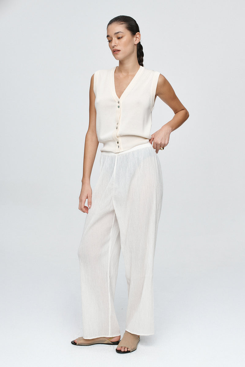RENEE PANT - IVORY CRINKLE