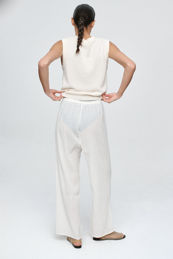 RENEE PANT - IVORY CRINKLE