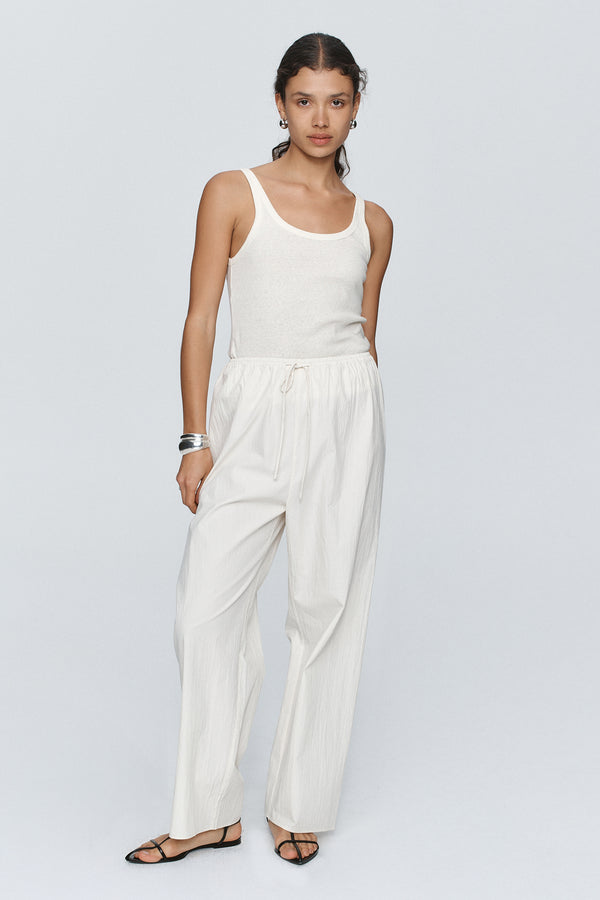 RENEE PANT - SEERSUCKER IVORY