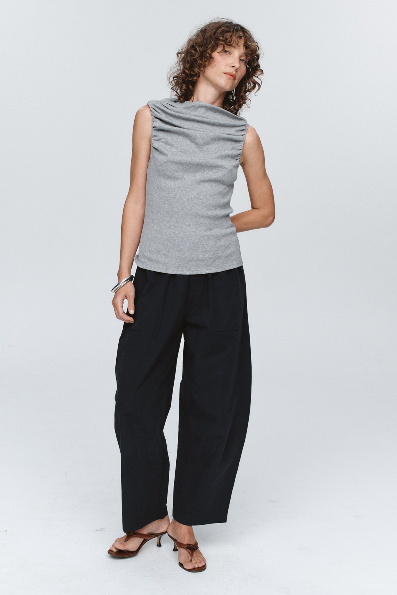 RISA SINGLET - GREY MARLE