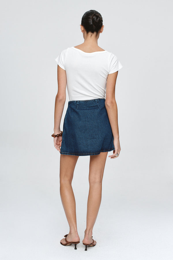 RIVET SKIRT - CLASSIC BLUE