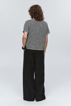 RUMI TOP - BLACK / IVORY MELANGE