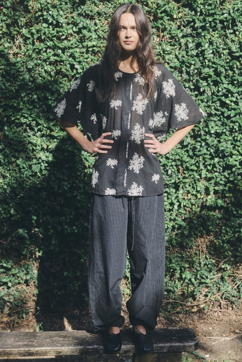 LIBERTY SHORT SLEEVE SHIRT - RICE FLOWER