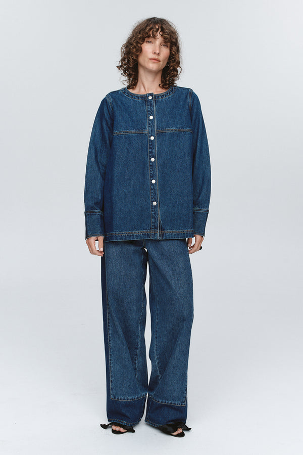 SEAM SHIRT - WASHED INDIGO