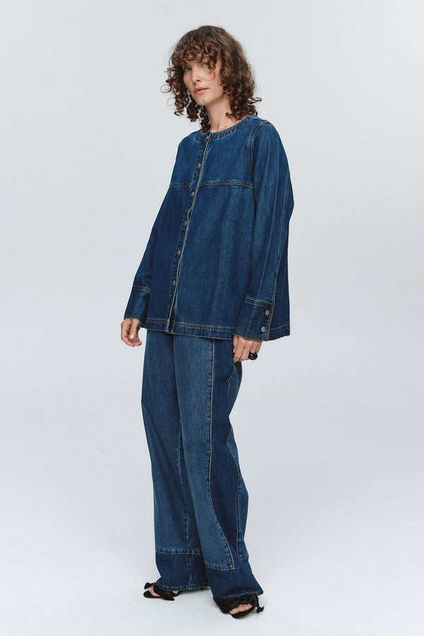 SEAM SHIRT - WASHED INDIGO