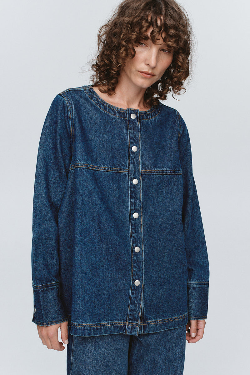 SEAM SHIRT - WASHED INDIGO