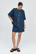 SHORT SLEEVE SEAM SHIRT - CLASSIC BLUE