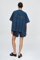 SHORT SLEEVE SEAM SHIRT - CLASSIC BLUE