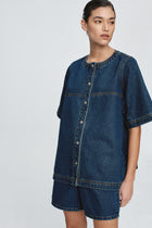 SHORT SLEEVE SEAM SHIRT - CLASSIC BLUE