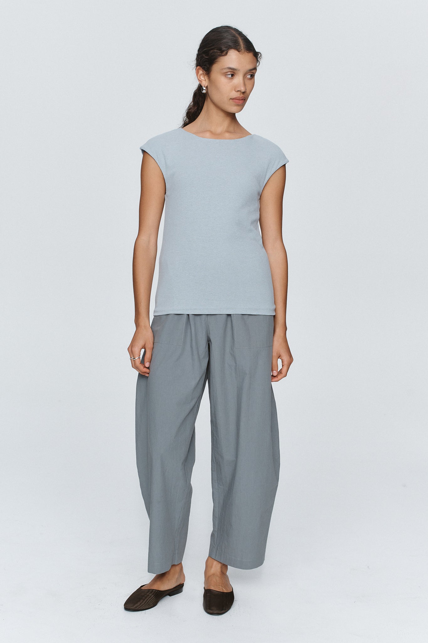 SUKI TOP - DUCK EGG