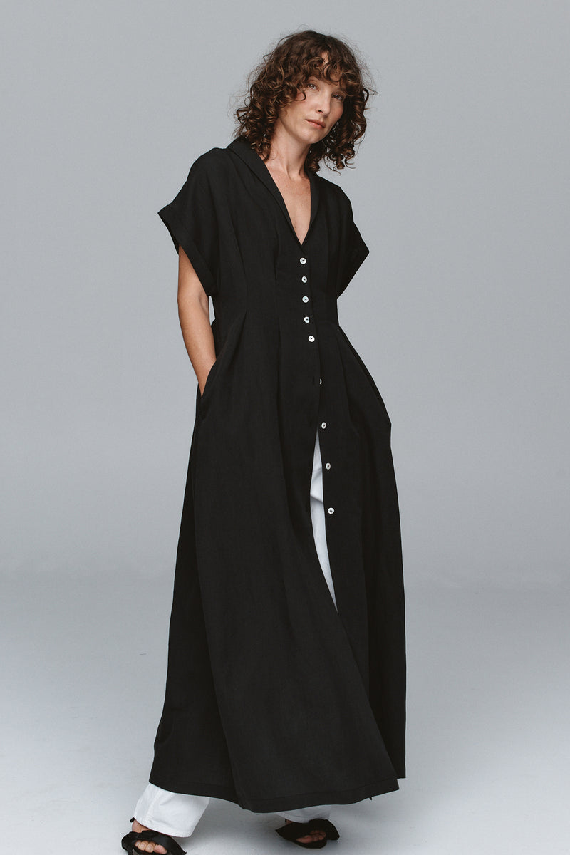 SWAN DRESS - BLACK