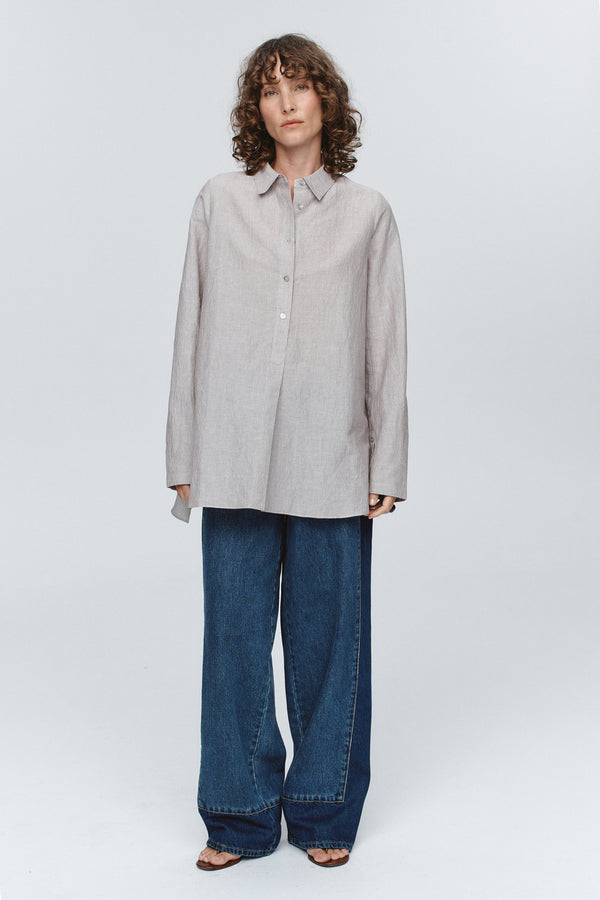 TAB SHIRT - CHOCOLATE STRIPE