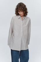 TAB SHIRT - CHOCOLATE STRIPE