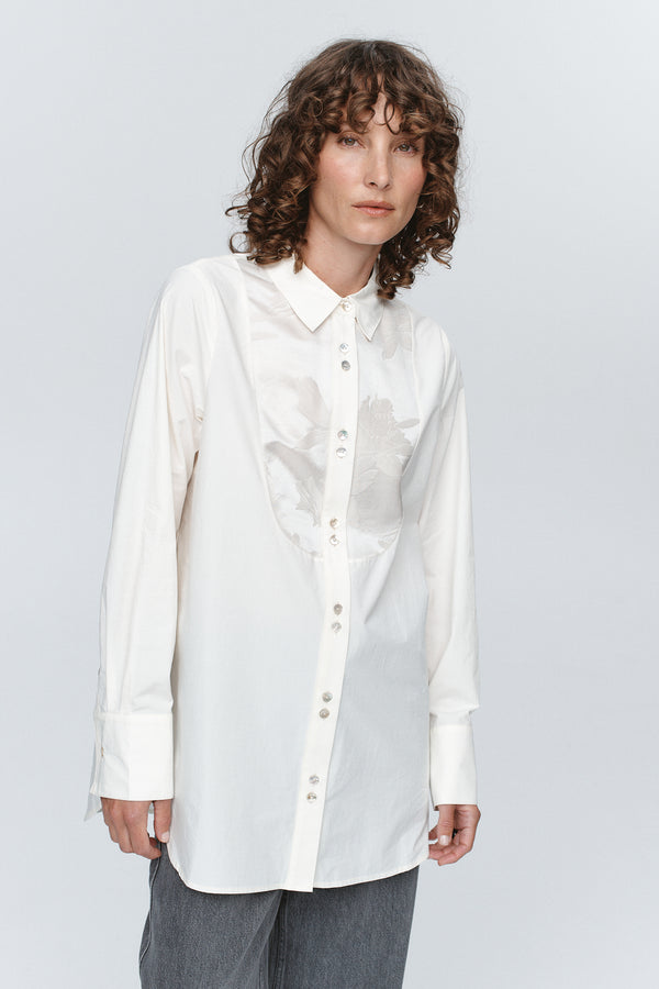 TUXEDO SHIRT - IVORY