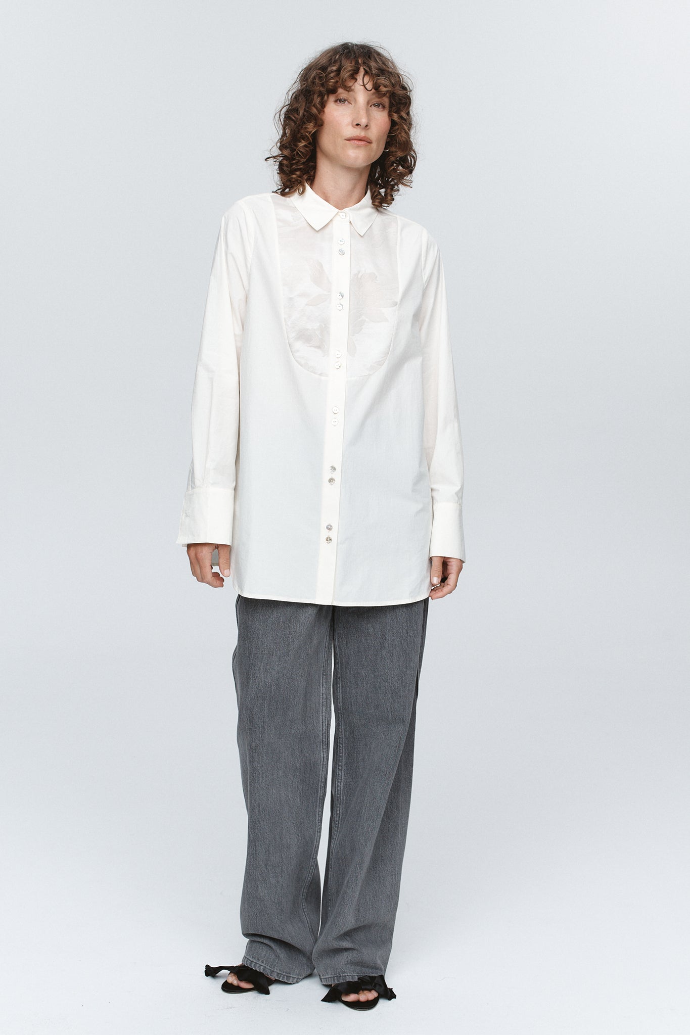 TUXEDO SHIRT - IVORY