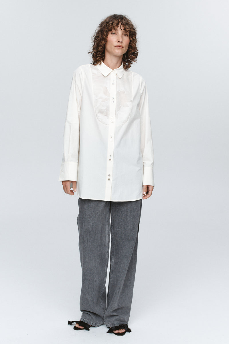 TUXEDO SHIRT - IVORY
