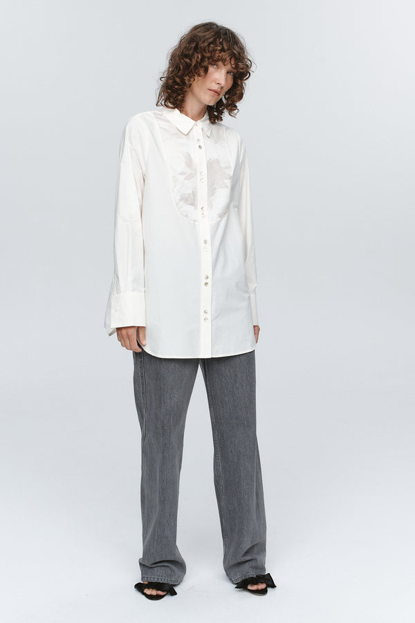 TUXEDO SHIRT - IVORY