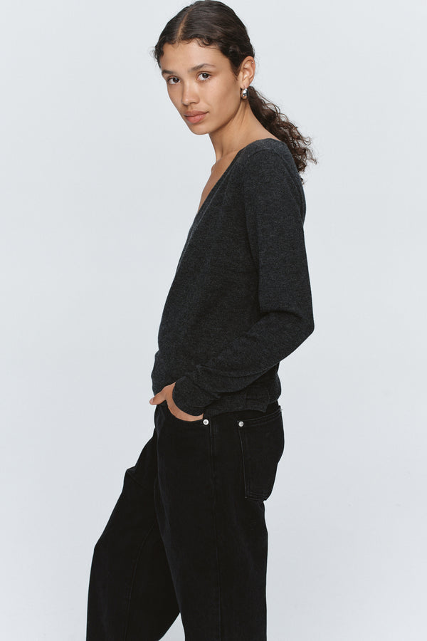 VICTORIA CARDIGAN - CHARCOAL