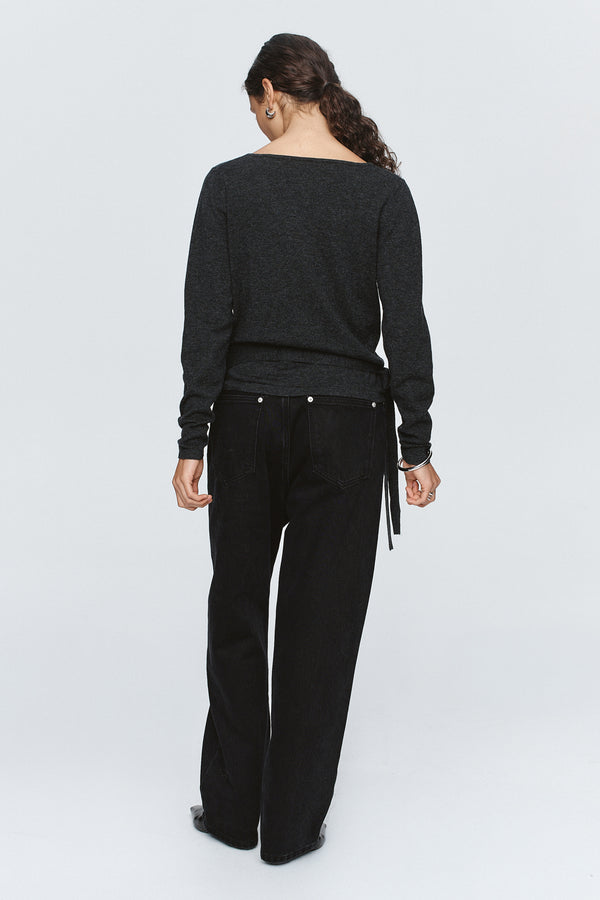 VICTORIA CARDIGAN - CHARCOAL