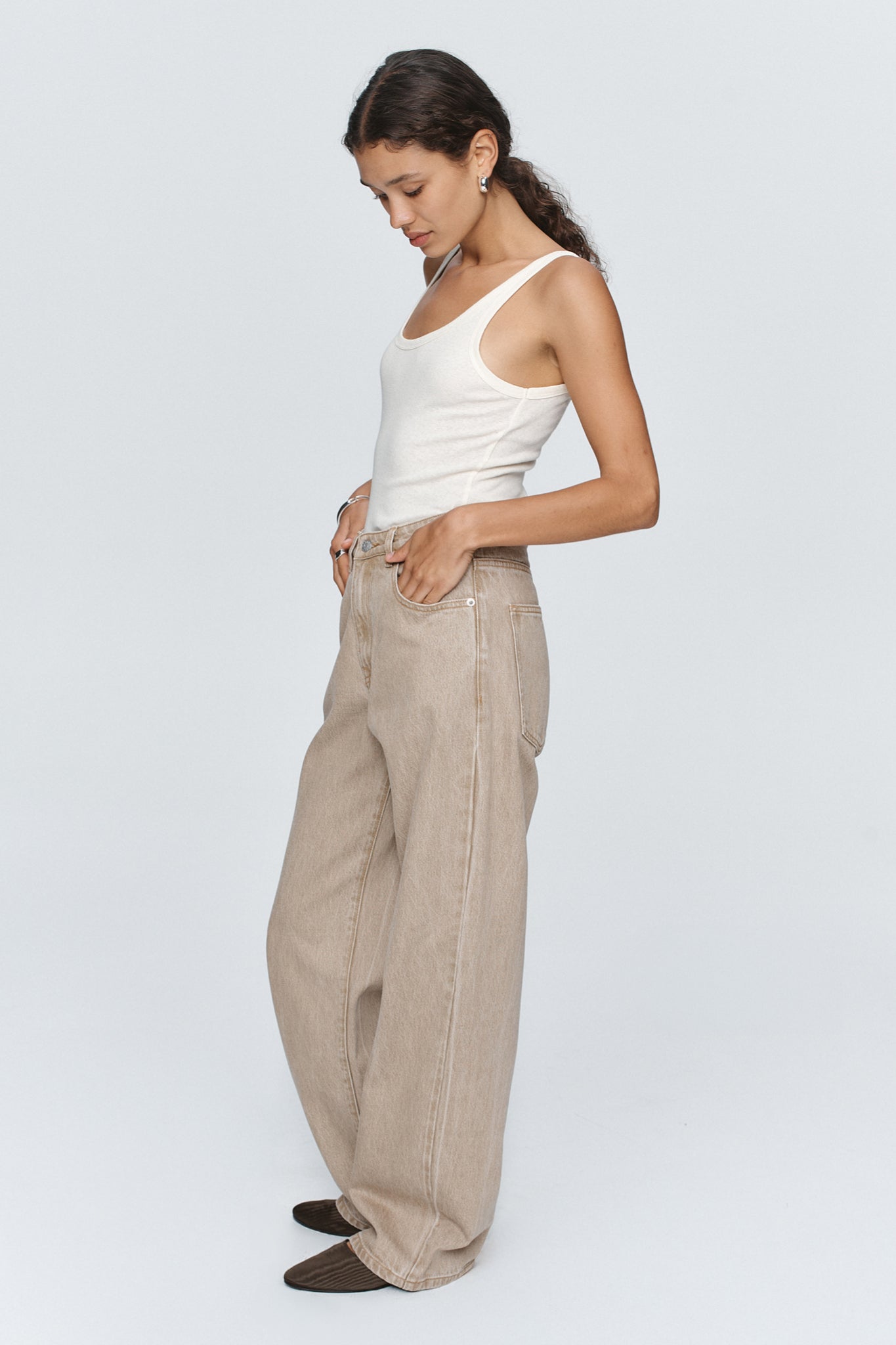 WIDE LEG JEAN - CHAI