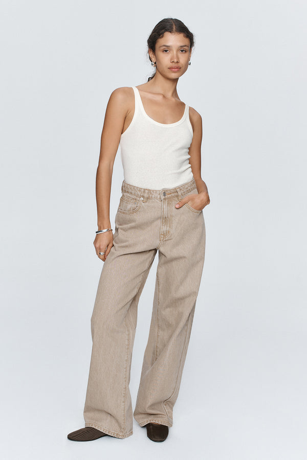 WIDE LEG JEAN - CHAI