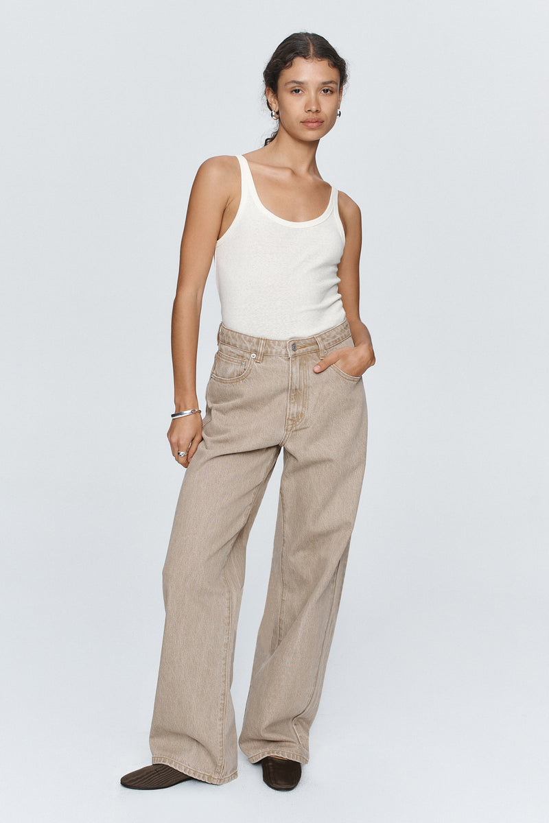 WIDE LEG JEAN - CHAI