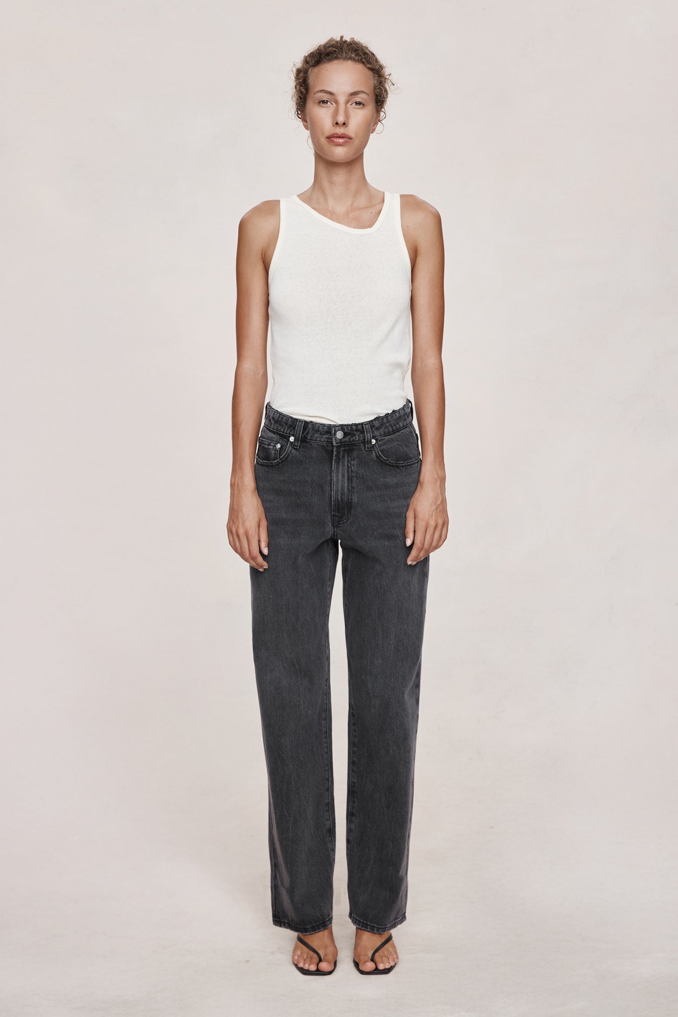 WIDE LEG JEAN - FADED BLACK