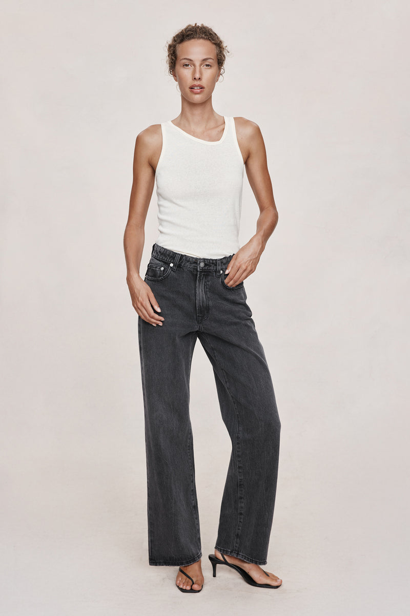 WIDE LEG JEAN - FADED BLACK