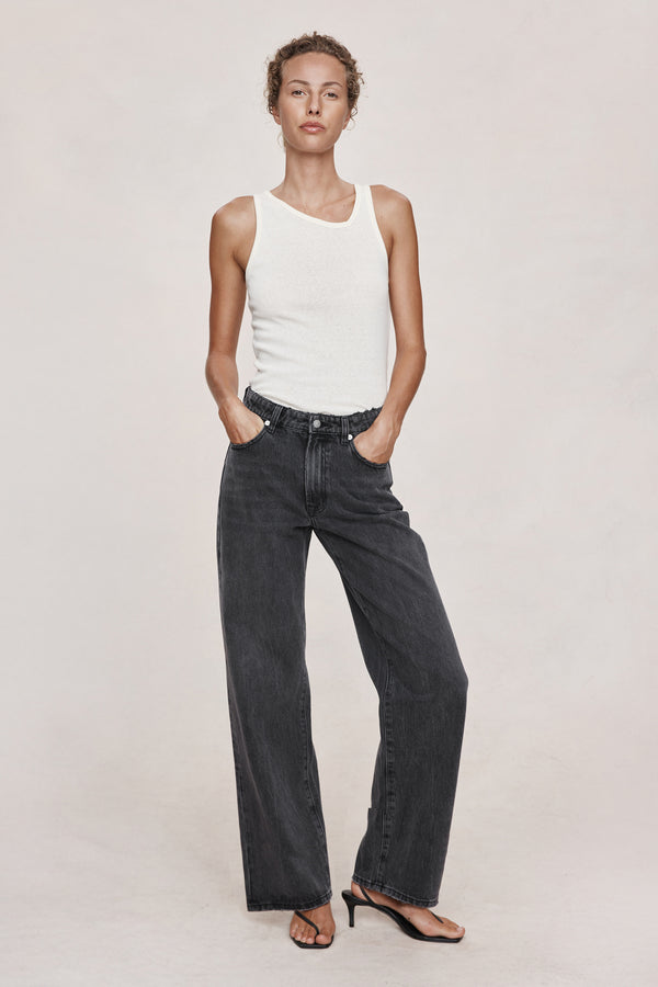 WIDE LEG JEAN - FADED BLACK