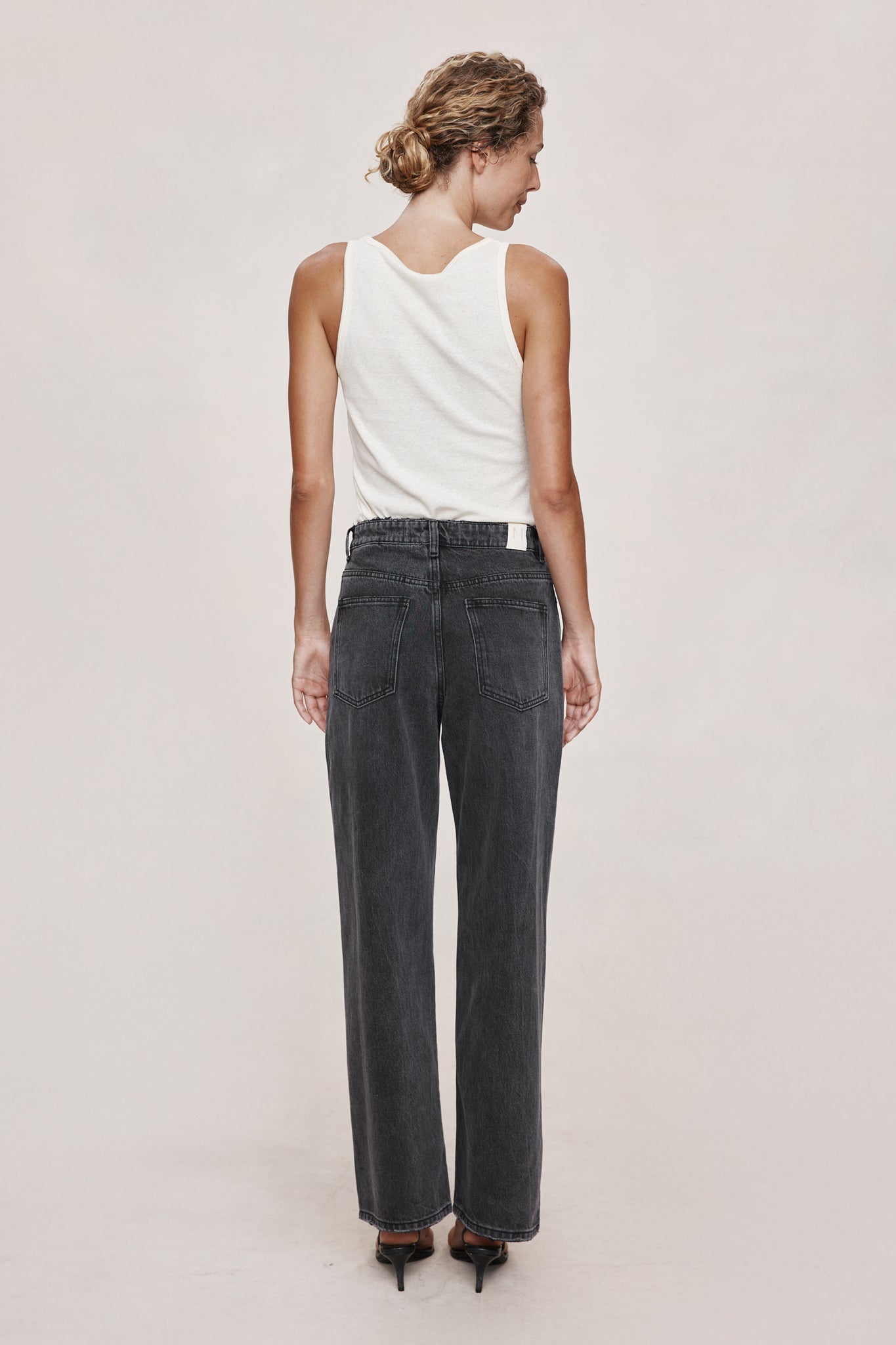 WIDE LEG JEAN - FADED BLACK