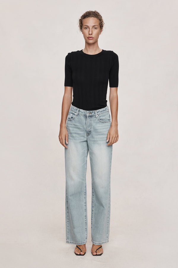 WIDE LEG JEAN - FADED BLUE