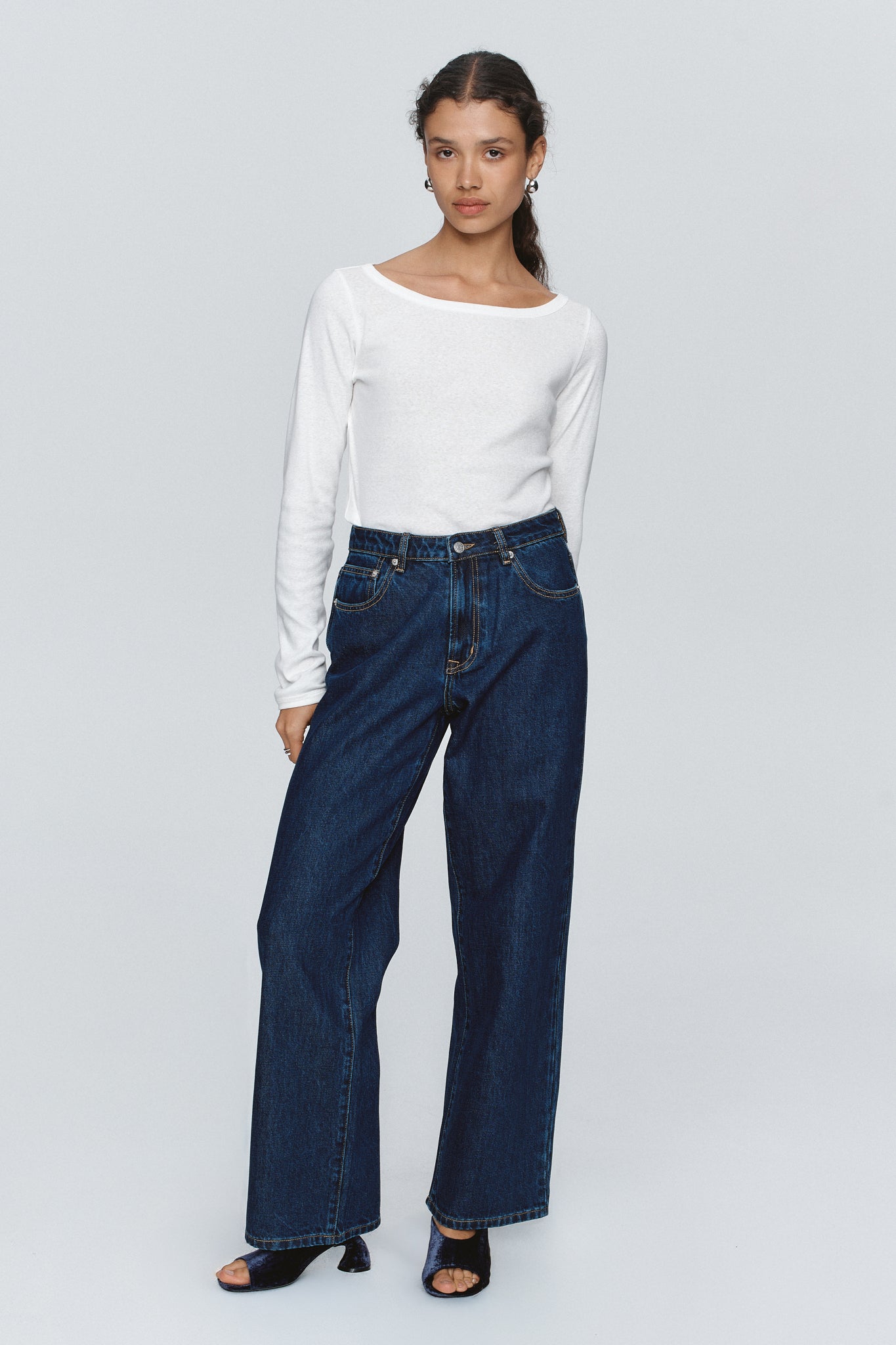 WIDE LEG JEAN - WASHED INDIGO