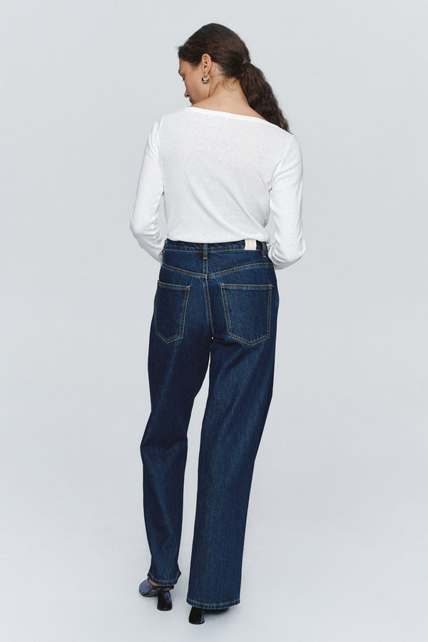WIDE LEG JEAN - WASHED INDIGO