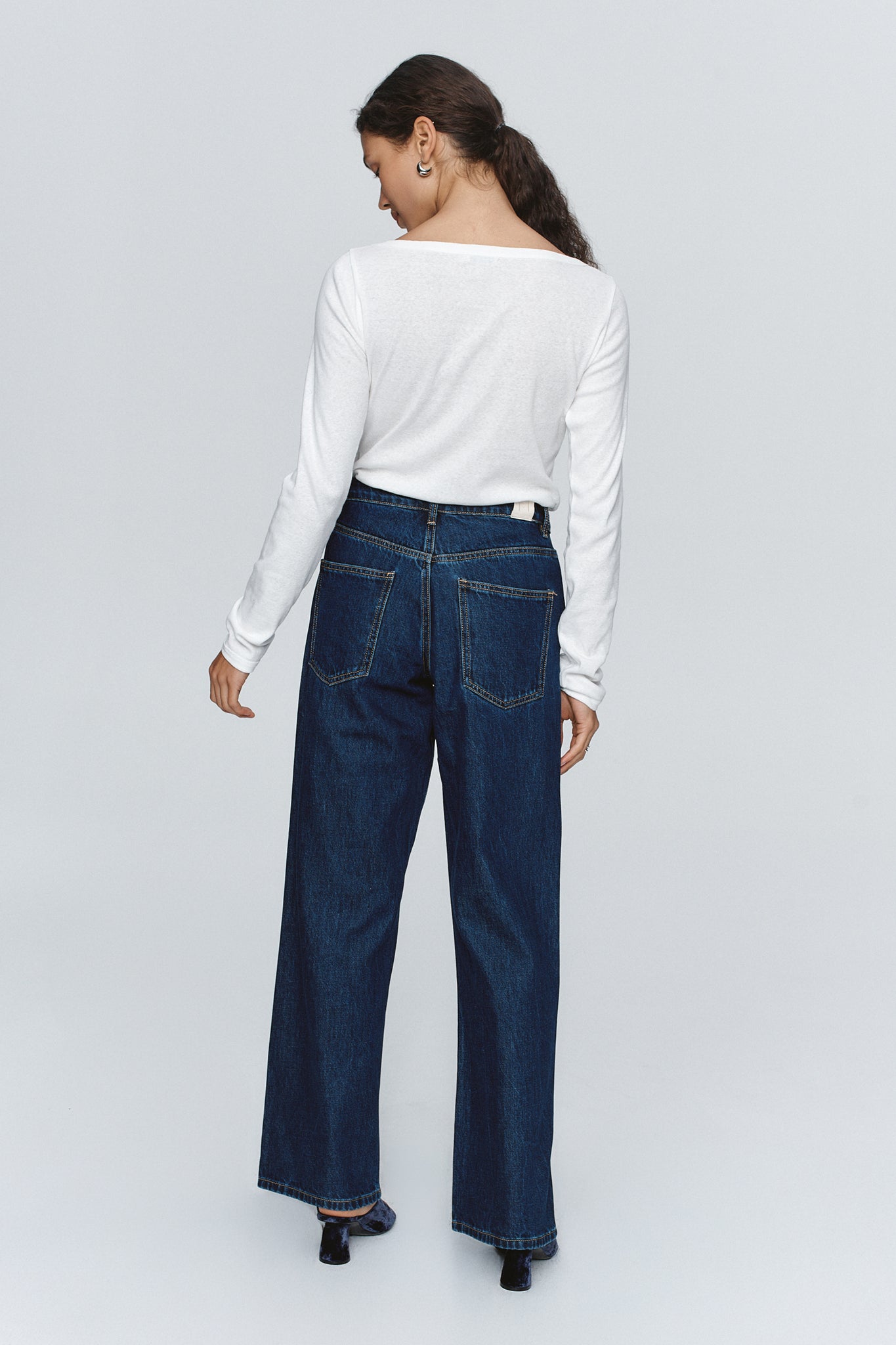 WIDE LEG JEAN - WASHED INDIGO