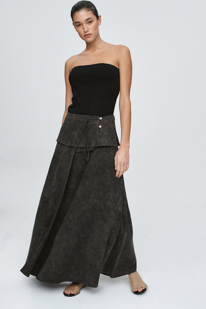 TAFFY SKIRT - WASHED BLACK
