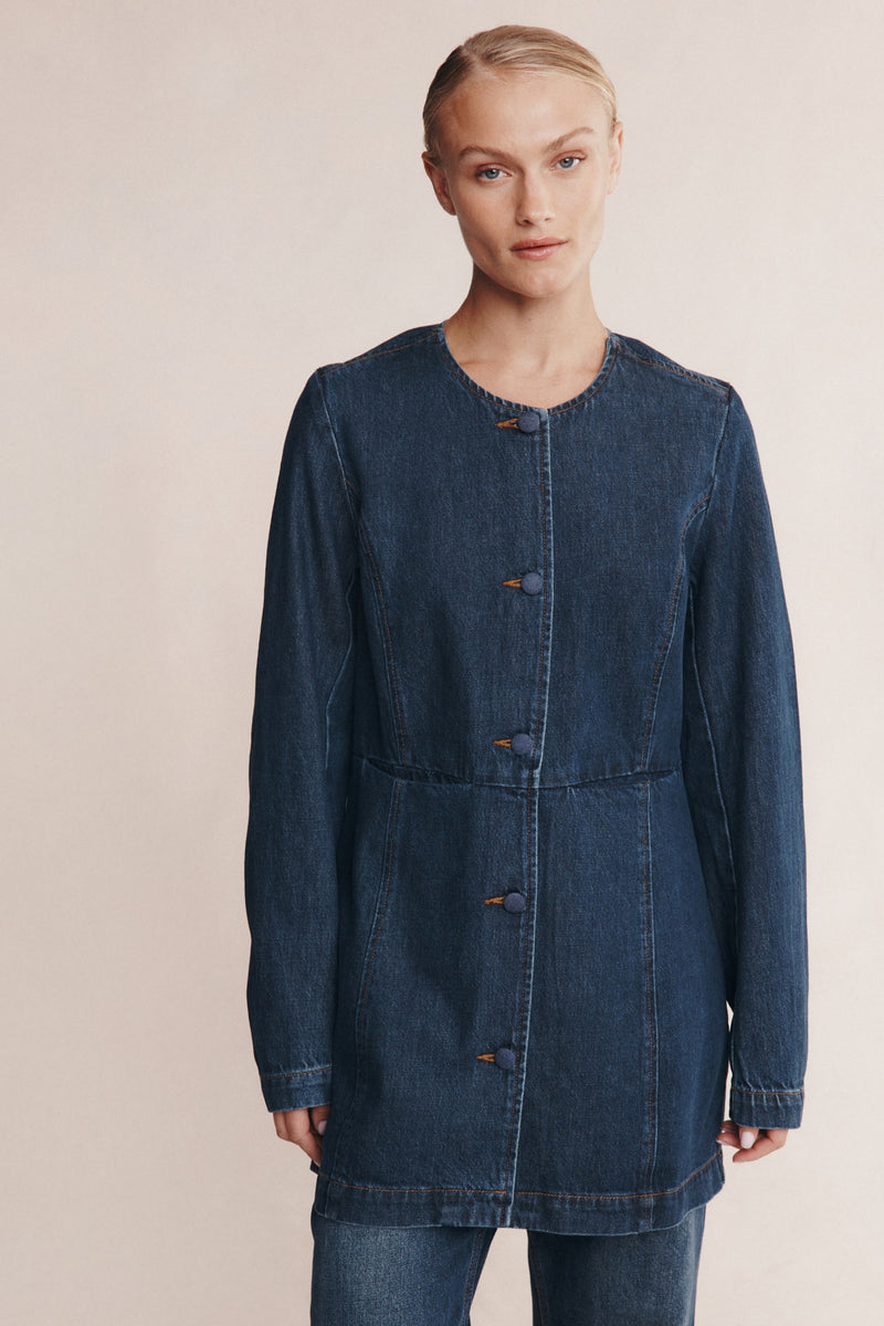 RIANA JACKET - DARK WASH